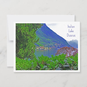 Italiaans Lake District, dorp gezien aan de overka Briefkaart