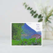 Italiaans Lake District, dorp gezien aan de overka Briefkaart (Staand voorkant)