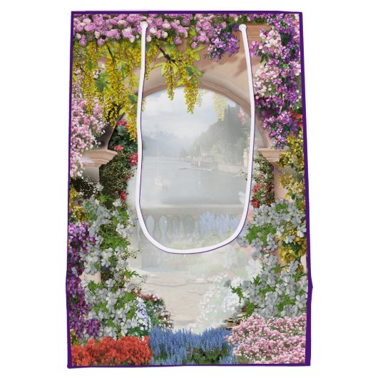 Italiaans land buitenshuis medium cadeauzakje (Achterkant)