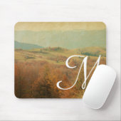 Italiaans land zijde monogram Initiaal Muismat (Met muis)