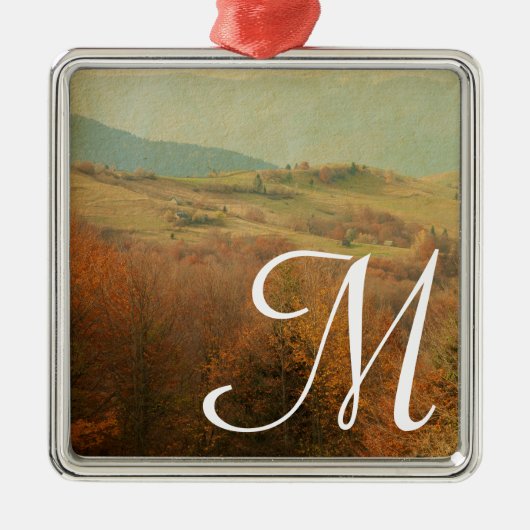 Italiaans land zijde monogram Initiaal Ornament (Voorkant)