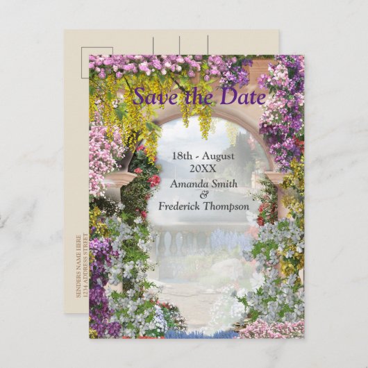 Italiaans landhuis buiten aankondigingskaart (Voorkant / Achterkant)