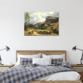 Italiaans landschap canvas afdruk (Insitu (Slaapkamer))