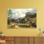 Italiaans landschap canvas afdruk (Insitu (Woonkamer))