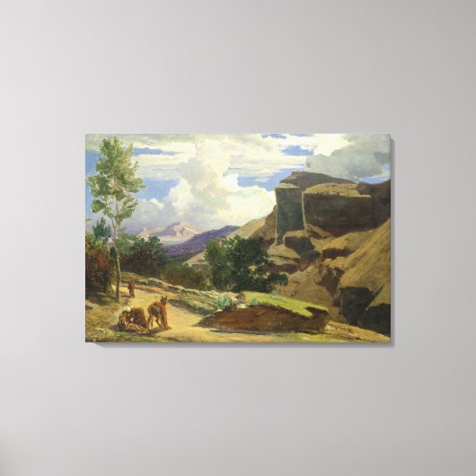 Italiaans landschap canvas afdruk (Voorkant)