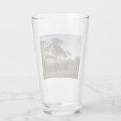 Italiaans landschap met de ringloopbomen (Voogd) Glas (Achterkant)