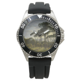 Italiaans landschap met de ringloopbomen (Voogd) Horloge