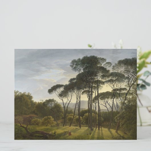 Italiaans landschap met de ringloopbomen (Voogd) Kaart (Staand voorkant)