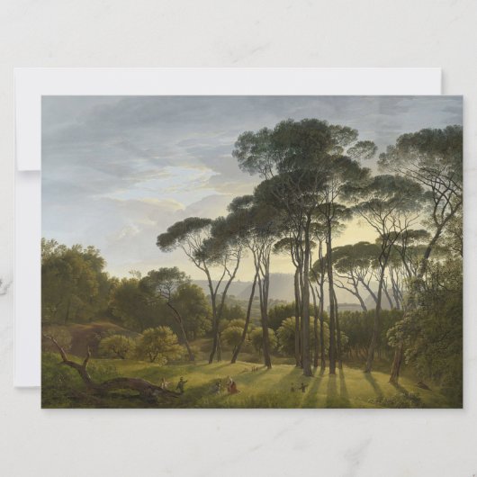 Italiaans landschap met de ringloopbomen (Voogd) Kaart (Voorkant)