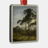 Italiaans landschap met de ringloopbomen (Voogd) Metalen Ornament (Rechts)