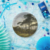 Italiaans landschap met de ringloopbomen (Voogd) Papieren Bordje (Feest)