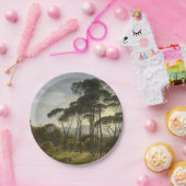 Italiaans landschap met de ringloopbomen (Voogd) Papieren Bordje (Feest)