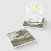 Italiaans landschap met de ringloopbomen (Voogd) Stenen Onderzetter (Zijkant)