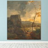 Italiaans landschap met oude Tempietto, Adam Canvas Afdruk (Insitu (Houten vloer))