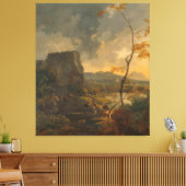 Italiaans landschap met oude Tempietto, Adam Canvas Afdruk (Insitu (Woonkamer))