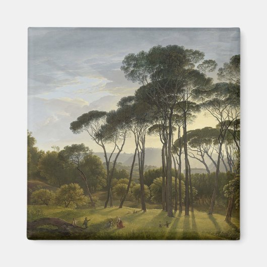 Italiaans landschap met parasolden (Voogd) Magneet (Voorkant)