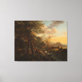 Italiaans landschap met rapporteur Jan Beide, c. Canvas Afdruk (Voorkant)