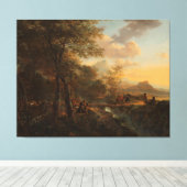 Italiaans landschap met rapporteur Jan Beide, c. Canvas Afdruk (Insitu (Houten vloer))