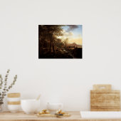 Italiaans landschap met rapporteurs voor advies poster (Keuken)