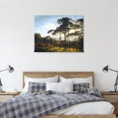 Italiaans landschap met Stone Umbrella Pines Canva Canvas Afdruk (Insitu (Slaapkamer))