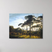 Italiaans landschap met Stone Umbrella Pines Canva Canvas Afdruk (Voorkant)