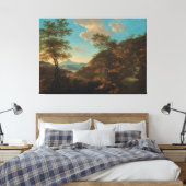 Italiaans Landschap met tekenaar, Willem de Heusch Canvas Afdruk (Insitu (Slaapkamer))
