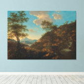 Italiaans Landschap met tekenaar, Willem de Heusch Canvas Afdruk (Insitu (Houten vloer))