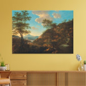 Italiaans Landschap met tekenaar, Willem de Heusch Canvas Afdruk (Insitu (Woonkamer))