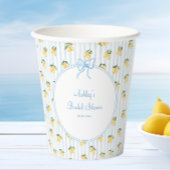 Italiaans Lemon Blue Bow Paper Papieren Bekers