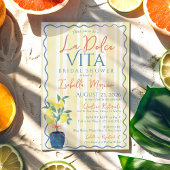 Italiaans Lemon Blue La Dolce Vita Vrijgezellenfee Kaart