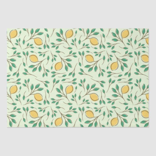Italiaans Lemon Leaf Ontvapt fruit Tissuepapier (Voorkant)