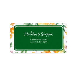 Italiaans Lemon Waterverf Retour Adres Label