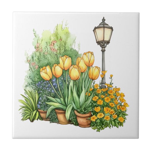Italiaans Lente Clipart Tegeltje (Voorkant)