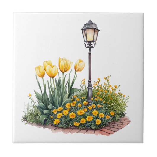 Italiaans Lente Clipart Tegeltje (Voorkant)