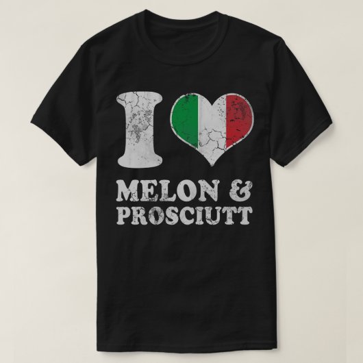 Italiaans Liefde Meloen Prosciutto Italië Italië T-shirt (Design voorkant)
