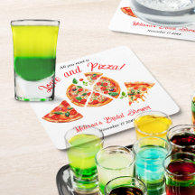 Italiaans Liefde & Pizza Feest Slice Bruidsuitnodi
