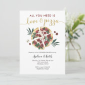 Italiaans liefhebber en Pizza repetitie Kaart (Staand voorkant)