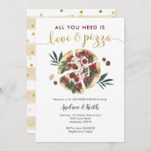 Italiaans liefhebber en Pizza repetitie Kaart (Voorkant / Achterkant)