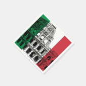 Italiaans luiers met afbeelding vlag. servet (Hoek)