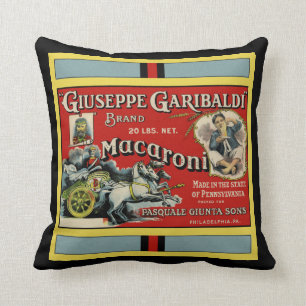Italiaans macaroni label kussen