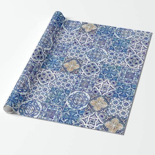 Italiaans Maiolica-cadeauverpakking | Elegant kera Cadeaupapier (Uitgerold)