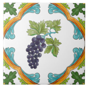 Italiaans Majolica Fruit Tegeltje
