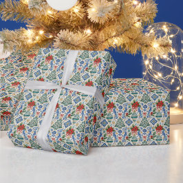 Italiaans Majolica Kerst Inpakpapier