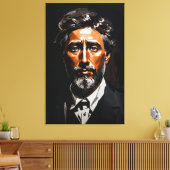 Italiaans Man Low Light Portret Canvas Afdruk (Insitu (Woonkamer))