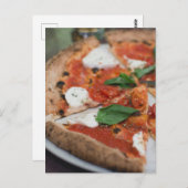 Italiaans Margherita Pizza Briefkaart (Voorkant / Achterkant)