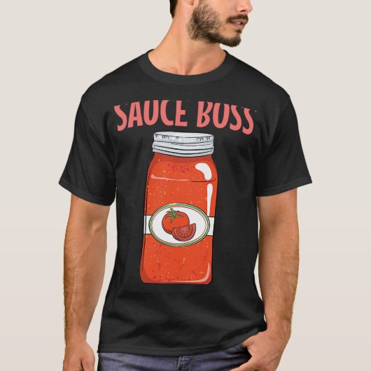 Italiaans Marinara Spaghetti Sauce Boss T-shirt (Voorkant)