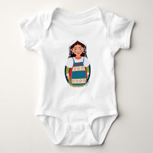 Italiaans Matryoshka Baby Bodysuit (Voorkant)