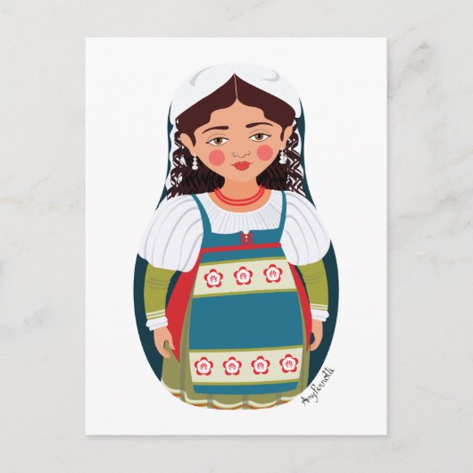 Italiaans Matryoshka Briefkaart (Voorkant)