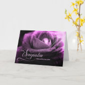 Italiaans medeleven verlies van het Paarse Roos va Kaart (Gele Bloem)