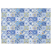 Italiaans mediterraan blauw, wit & geel patroon tafelkleed (Voorkant (Horizontaal))